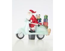 Santa On Scooter 21cm