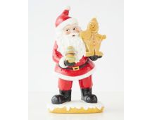 Santa With Gingerbread 22cm