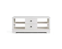 Margaux White Coastal Style Coffee Table with Drawers