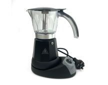 Black Electric Moka Coffee Maker Espresso Machine Italian Classic 6 Cups Auto Power