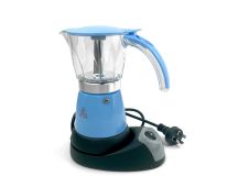 Blue Electric Moka Coffee Maker Espresso Machine Italian Classic 6 Cups Auto Power