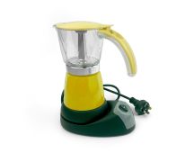 Yellow Electric Moka Coffee Maker Espresso Machine Italian Classic 6 Cups Auto Power