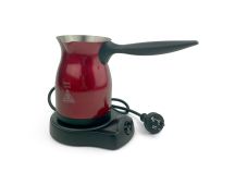 Red Electric Turkish Greek Arabic Coffee Maker Pot Automatic Sensor Anti Overflow