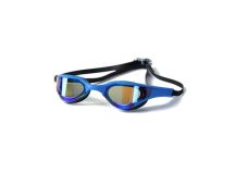 Adult blue mirrored lens swimming goggles