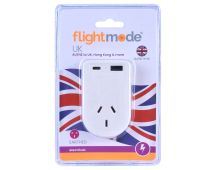 Flightmode Outbound AU/NZ to UK/HONG KONG Travel Adaptor with USB Type C & A