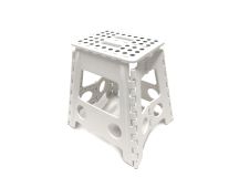 Large Plastic Folding Stool Portable Chair Outdoor Camping White