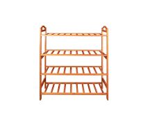 Bamboo Storage Shoe Rack & Organiser 4 Tiers Layers