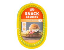 Cook Easy Set of 3 Oval Plastic Snack Baskets