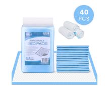 40pk Adult Disposable Bed Underpads 60 x 90cm