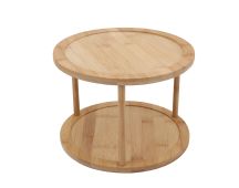 Bamboo Lazy Susan Turntable 2 Tiers