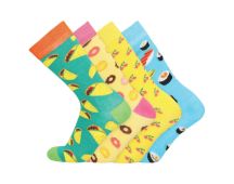 Novelty Fun Socks with Beautiful Gift Box 4PK