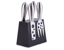 Clevinger Hobson 4 Piece Stainless Steel Cheese Knife Set With Magnetic Block