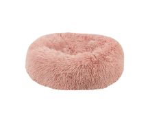 Plush Donut Faux Fur Calming Pet Nest - Salmon Pink - L