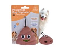 LIVINGTODAY Pet Dog Poop Dispenser and 15 Biodegradable Unscented Waste Bags