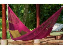 Outdoor undercover cotton Mayan Legacy hammock King size Mexican Pink