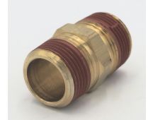 Parker brass 3/4" male to male npt hex nipple fitting