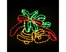 Jingle Jollys Christmas Lights 76cm Bells 216 LED Decorations